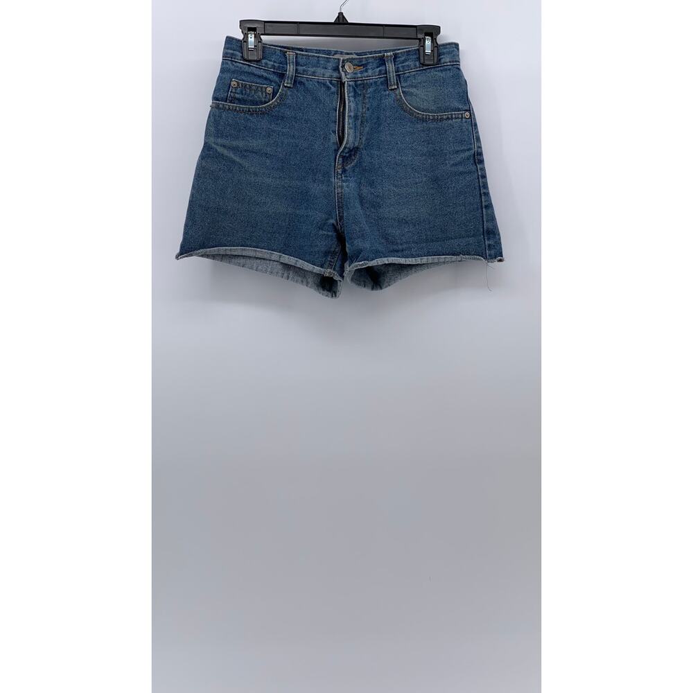 Classic High-Rise Denim Shorts - Blue